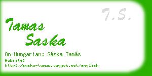 tamas saska business card