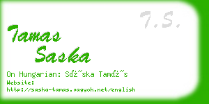 tamas saska business card